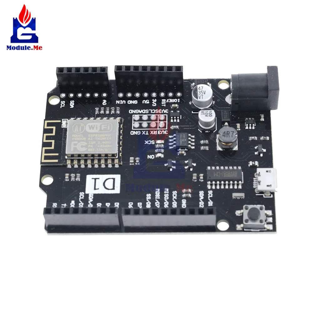 WeMos D1 R2 UNO WiFi модуль на основе ESP8266 беспроводной модуль расширения для Arduino NodeMCU макетная плата