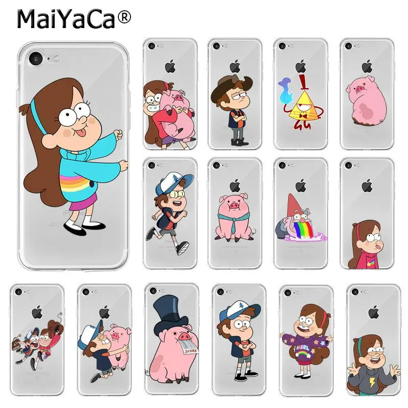 تحدي العاب MaiYaCa Gravity Falls Mabel Dipper Waddles Pig TPU Soft Phone Case ... coque iphone xs Gravity Falls Characters