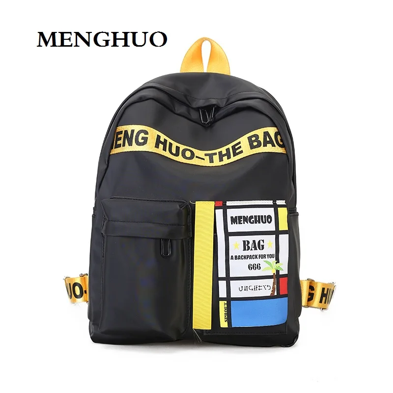MENGHUO New Ribbons Waterproof Nylon Women Backpack Fashion Shoulder School Bag Preppy Style Backpacks for Teenage Girls Mochila | Багаж и