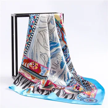 

2018 Retro Ethnic Big Square Scarf scarves for Women Fashion Geometric Leopard Pattern Scarf Autumn and Winter Female Scarf Shaw