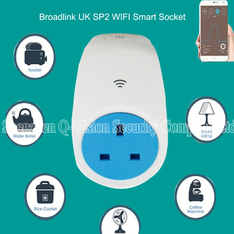  Broadlink SP2 ВЕЛИКОБРИТАНИЯ Тип Intelligent Power Outlet для Системы Домашней Автоматизации Wifi Смарт Таймер Гнездо Дистанционного Управления IOS Android 