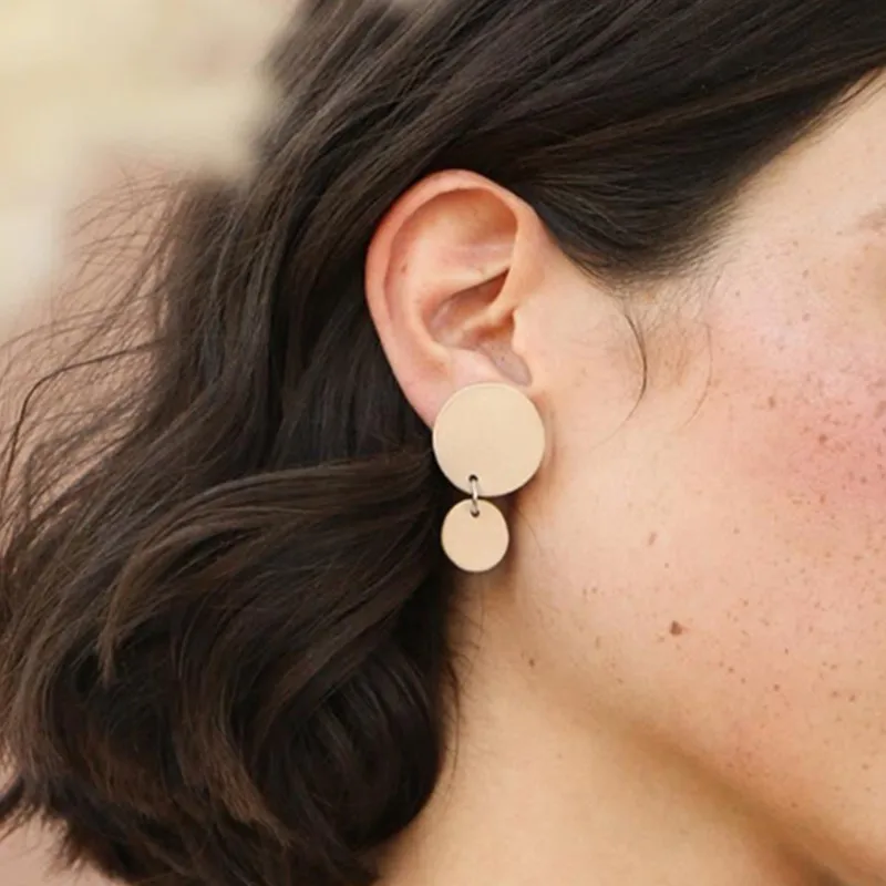 

Punk Large Water Drop Leaf Geometric Metal Long Dangle Earrings For Women Bohemian Party Exaggerated Fashion Jewelry e0464