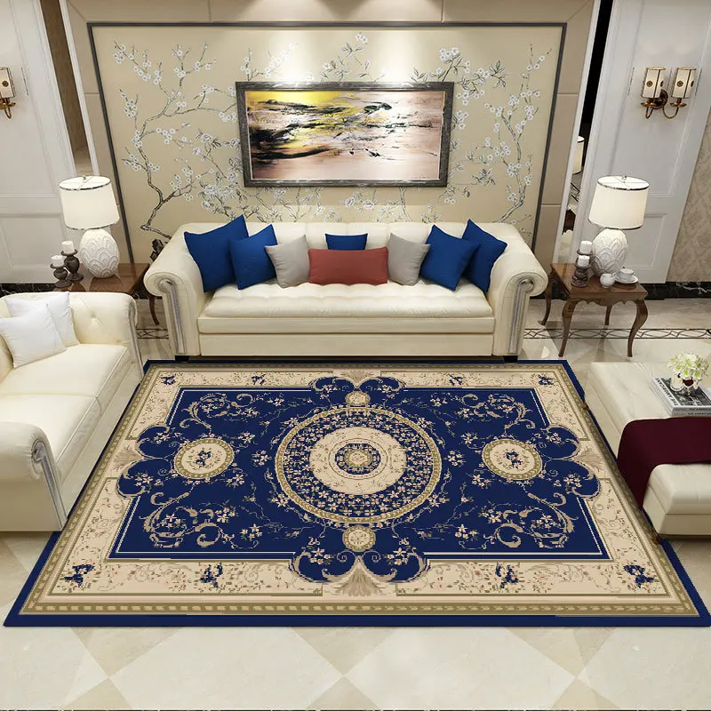 Роскошный трехмерный жаккардовый ковер прикроватное одеяло большие нескользящие водонепроницаемые ковры гостиная спальня для отеля, напольная коврик