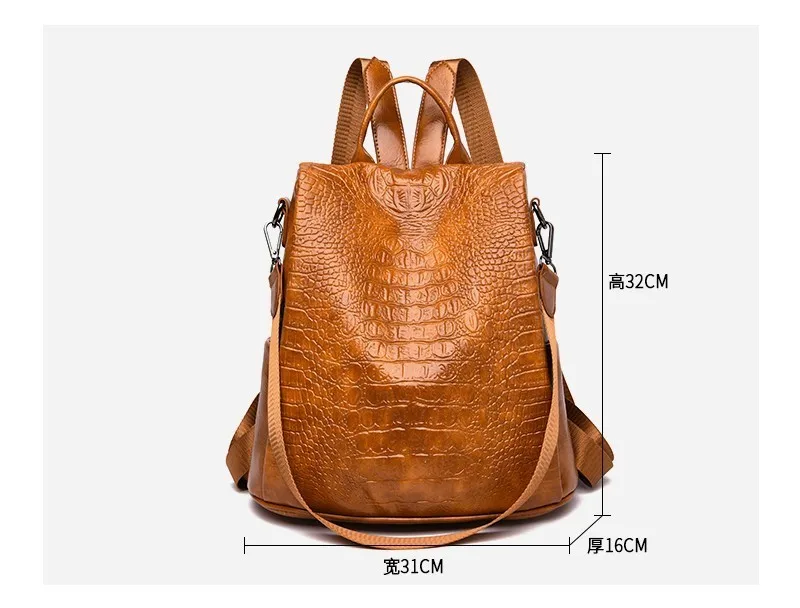 Женские рюкзаки из кожи аллигатора, высокое качество, Sac A Dos, Роскошный дизайнерский женский рюкзак, школьные сумки для девочек, Mochilas