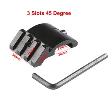 Ультра низкий профиль смещение Пикатинни Крепление 45 градусов боковой рельс 20 мм крепление для охотничьей винтовки Красный точка прицел фонари