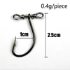 10pcs Drop Shot Hook Down Shot Rig Hook Wide Gap Worm Hook With Swivel Fishing Hook For Soft Worm Bass Fishing Tackle ► Photo 3/6