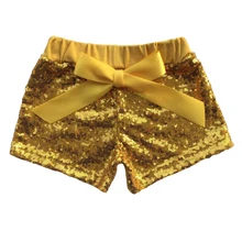 Фиолетовые, золотисто-зеленые шорты с блестками на Хэллоуин Блестящие Брюки для маленьких девочек шикарный наряд на день рождения