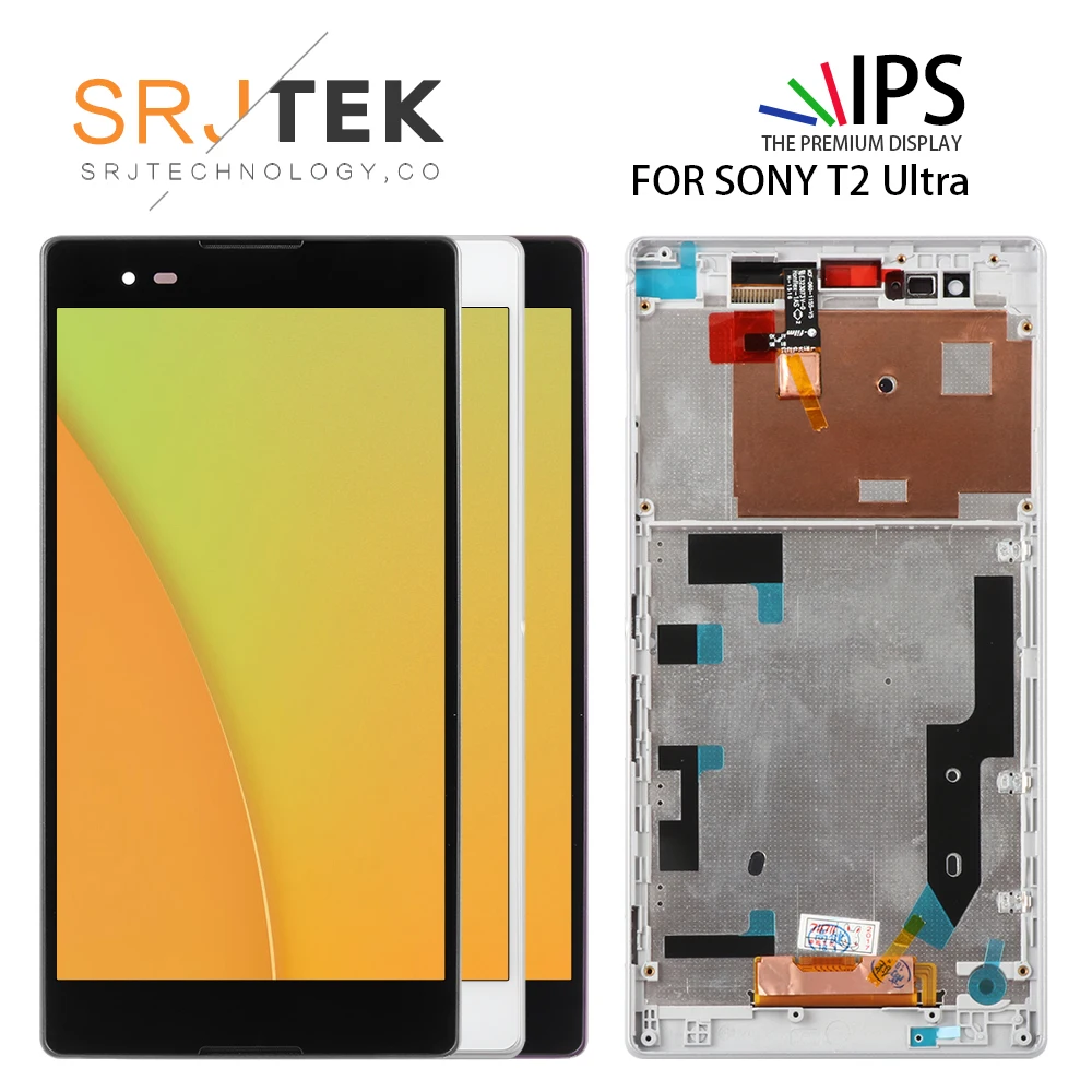 

Tested 6.0'' For SONY Xperia T2 Ultra LCD Display Touch Screen D5322 D5303 D5306 XM50h Digitizer with Frame Replacement