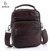 ZZNICK 2022 New Fashion Genuine  Leather Shoulder Bag Small Messenger Bags Men Travel Crossbody Bag Handbags Men Bag Flap ► Photo 2/6