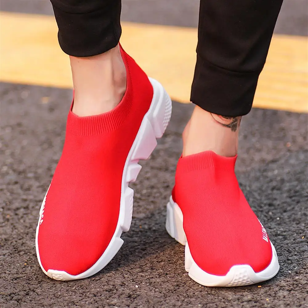 

Smerilli 2018 new Summer Men Sock Sneakers Beathable Mesh Male Casual Shoes Slip on Shoes Loafers Super Light Sock Trainers