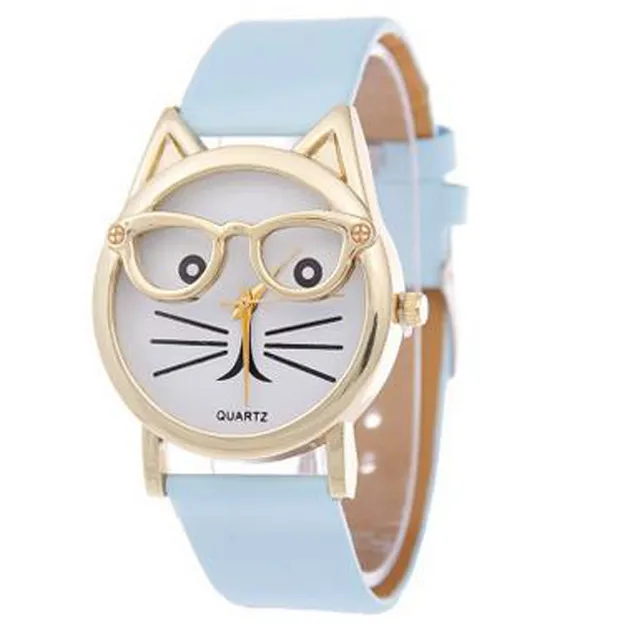 2018 New Fashion watch girl Cute Glasses Cat Women Analog Children Quartz Dial s 2018 New Fashion watch girl Cute Glasses Cat Women Analog Children Quartz Dial s