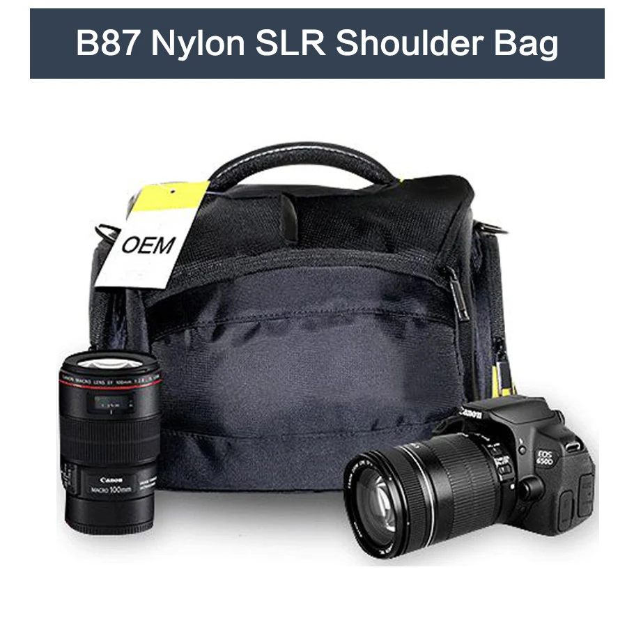Сумка на плечо для DSLR камеры Canon EOS 1100D 700D 650D 600D 550D Nikon P900 D7200 D40 D5300 Sony NEX A6000 A6300 RX100 30|lens
