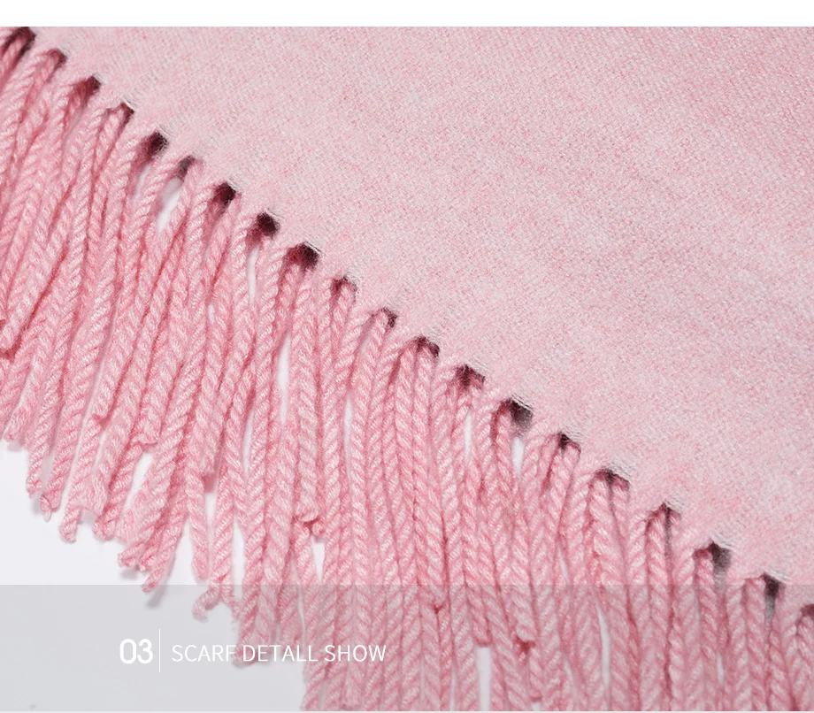 Women's Cashmere Scarf Winter Pashmina Solid Woman Fashion Scarves&Shawl Lady's Knit Shawl Long Scarf Wraps Size180cm65cm (19)