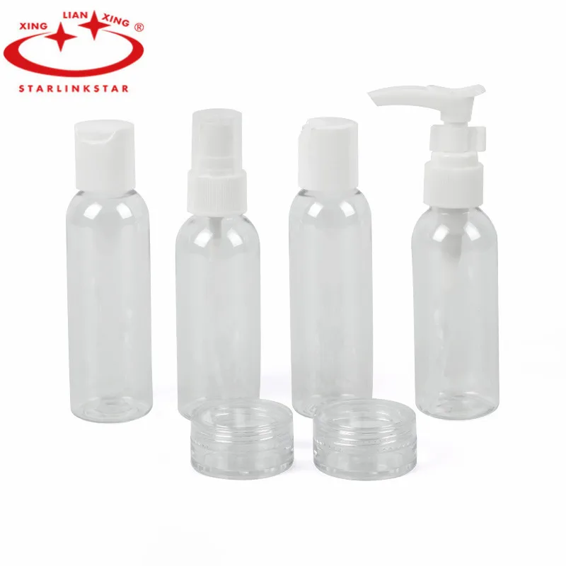 

6pcs Travel Bottles Package Cosmetics Set Plastic Bottles Pressing Spray Bottle Makeup Tools Kit for Travel Spray