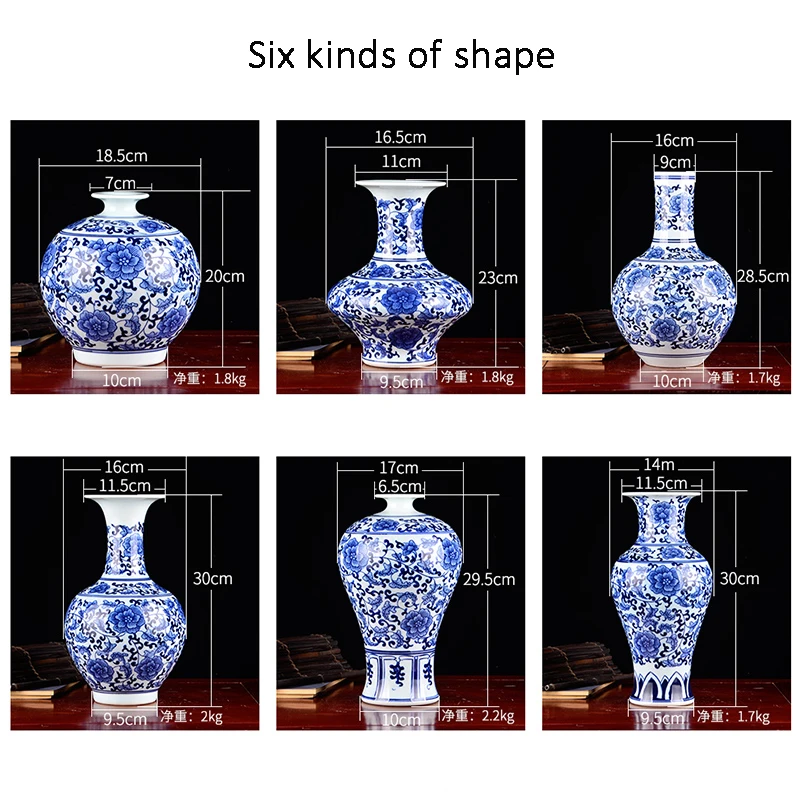 Jingdezhen антикварные синие и белые фарфоровые вазы сцепляющийся Лотос дизайнерское