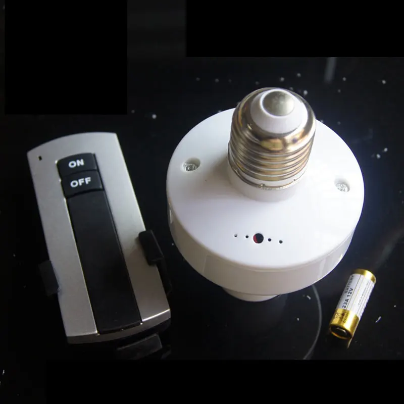 220 В беспроводной держатель лампы для телеуправления E27 винт Радио Частота крест настенный интеллектуальный пульт дистанционного управления лампа базовый переключатель