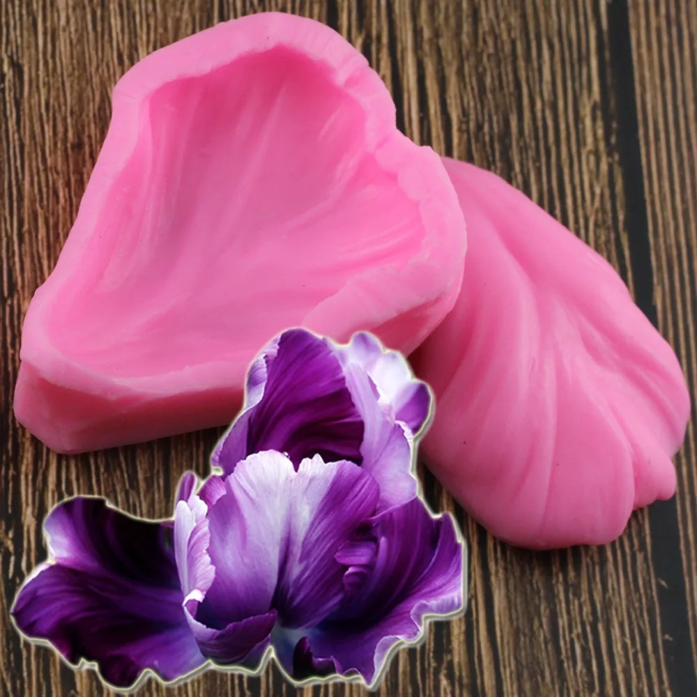 

Leaf Folder Tulip Mold Cooking Tools Wedding Decoration Silicone Mold Baking Fudge Fondant Cake Tools