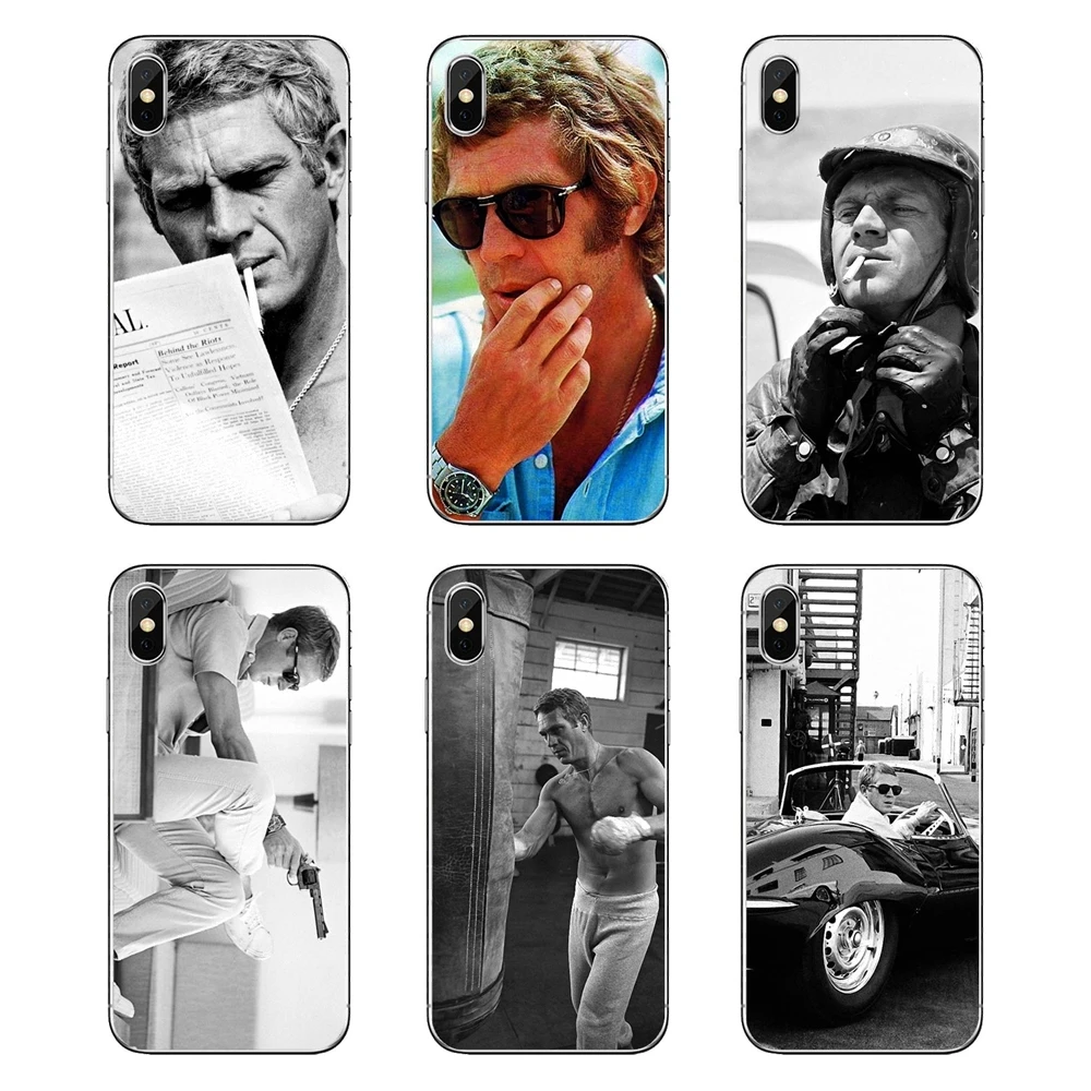 

Steve McQueen Great Escape Actor Soft Transparent Shell Covers For Samsung Galaxy Note 8 9 S9 S10 A8 A9 Star Lite Plus A6S A9S