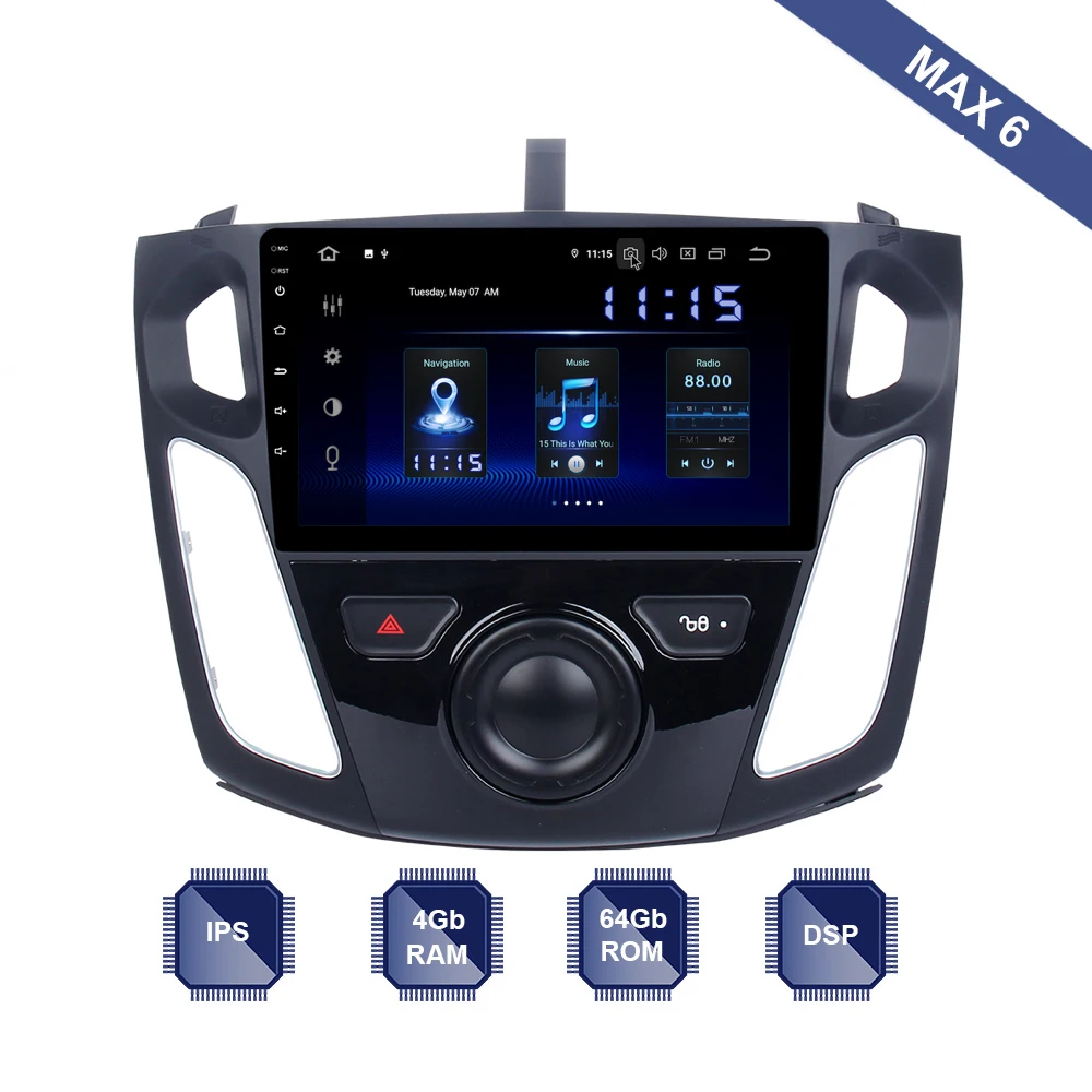 Android 9.0 2 Din GPS for Ford Focus 2012 2013 2014 2015