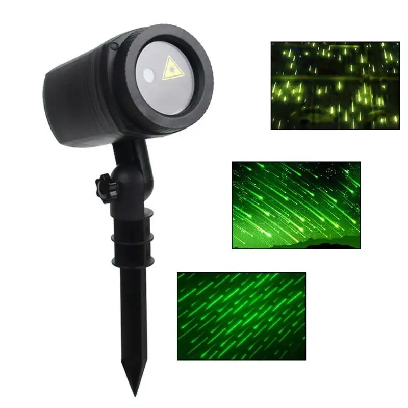 

Christmas Halloween Waterproof Green Laser Meteor Shower Light Lawn Projector Lamp Outdoor Garden Stage Light