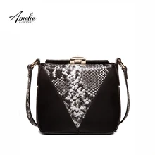 

AMELIE GALANTI 2017 Fashion women shoulder mini bag patchwork pattern cover design vintage causal flap PU leather