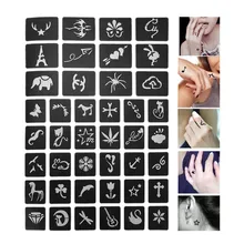 Термальная хна тату Блестящий трафарет для женщин детская Татуировка набор принтер трафареты татуировки дети Pochoir Tatouage Temporaire Sjabloon