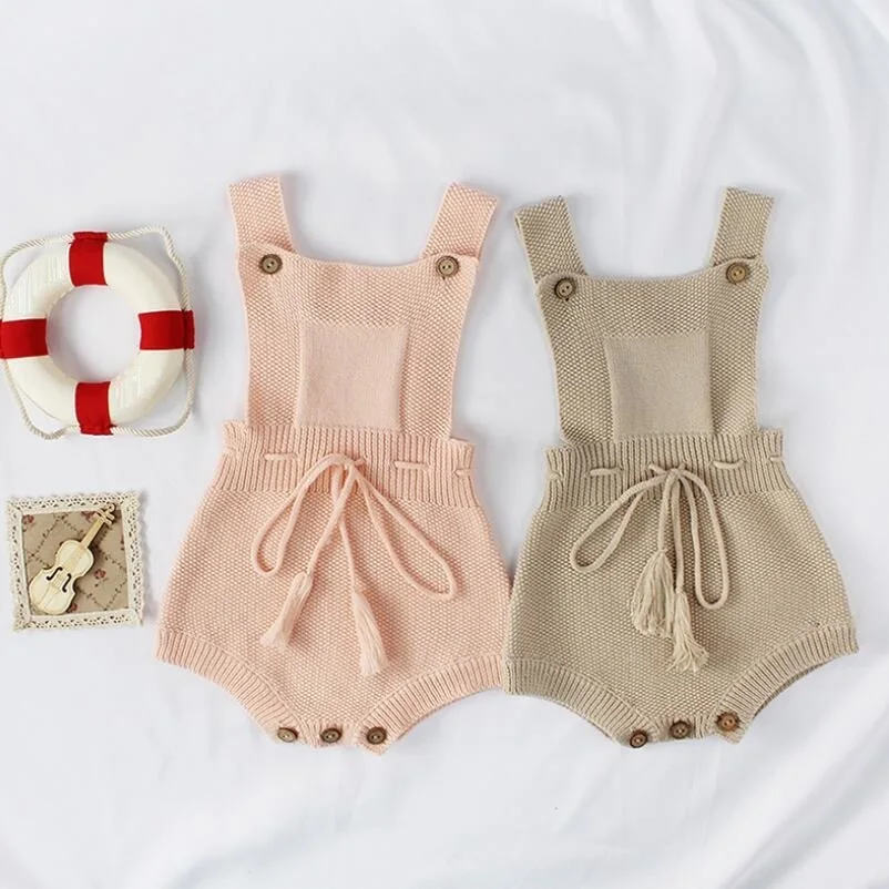 

Fashion Cotton Woolen Knitted Baby Clothes Newborn Rompers Overalls Jumpsuits Toddler Girls Solid Color Kids Rompers Clothes