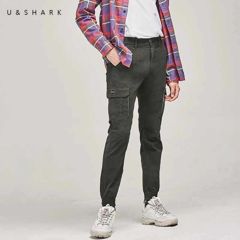 U & SHARK весенне осенние брюки для отдыха мужские уличные модные карго в стиле хип