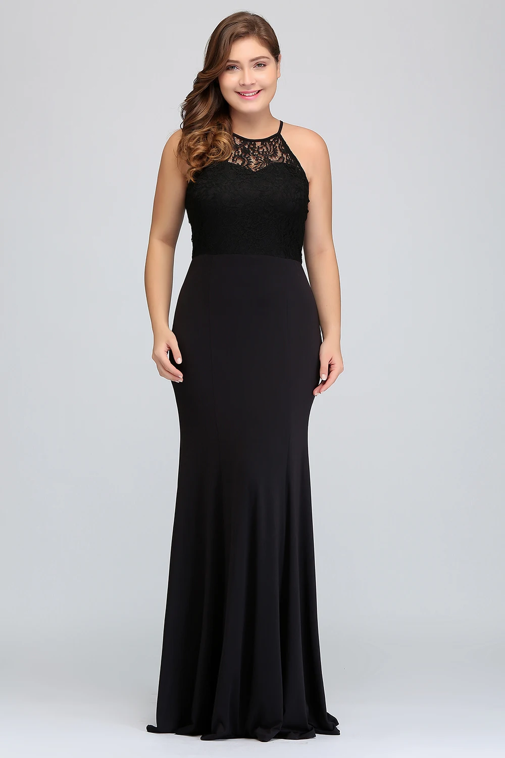 Elegant-Black-Mermaid-Lace-Plus-Size-Prom-Dresses-Long-Sexy-Open-Back-Halter-Neck-Appliques-Prom (3)