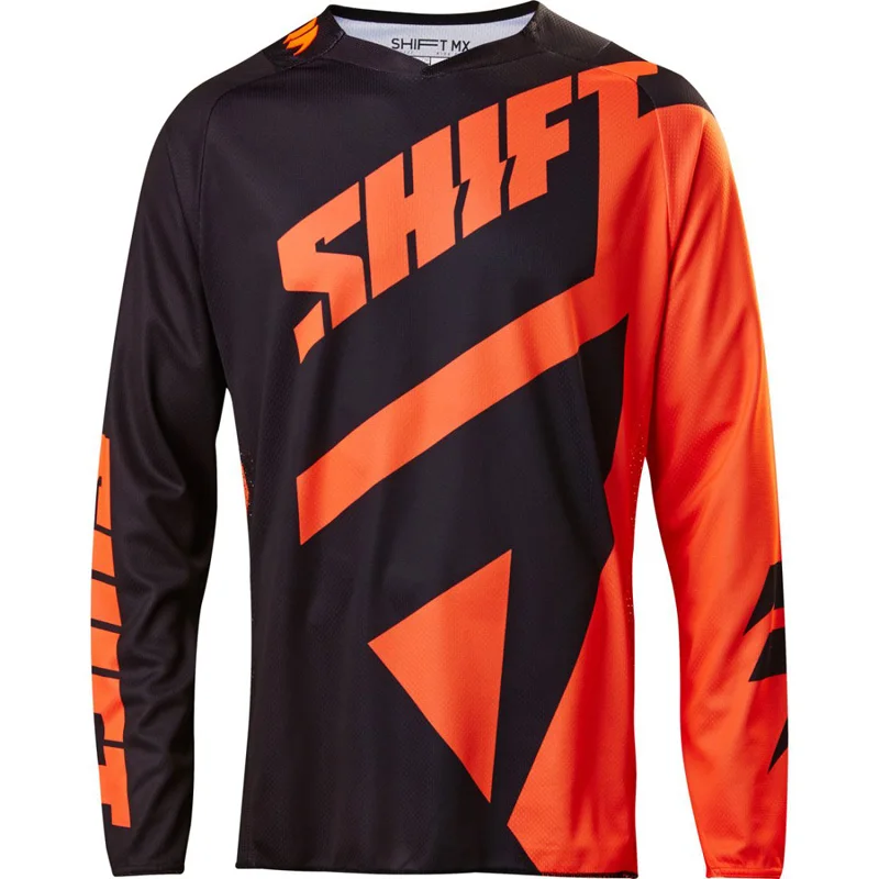 

2019 New MX MTB motocross jersey downhill mountain bike mx maillot mtb t-shirt long sleeve orange & black Downhill jersey