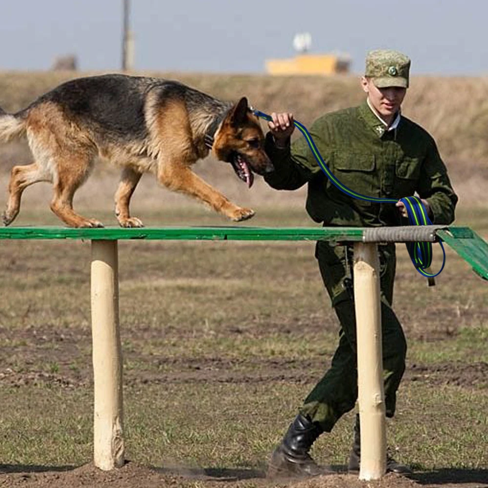 Прочный большой Поводок для собак, нейлоновый тренировочный поводок для собак, длинный поводок для немецкой овчарки, Ротвейлер K9, отзыв