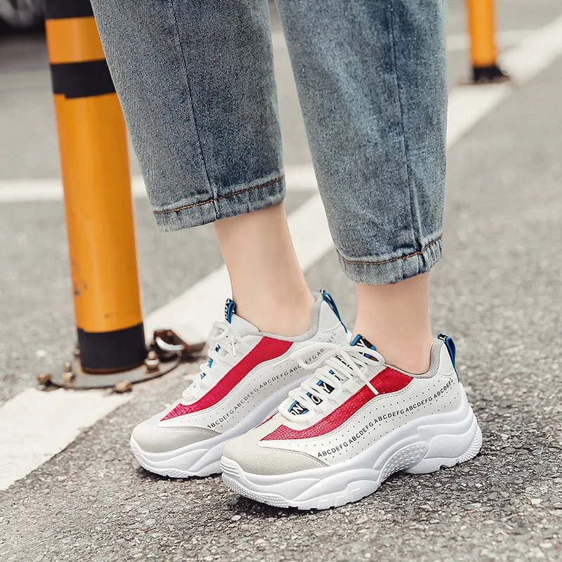 

White Spring Sneakers Women Casual Shoes Fashion Lace up Ladies Footwear Flat Summer Women Vulcanize Shoes