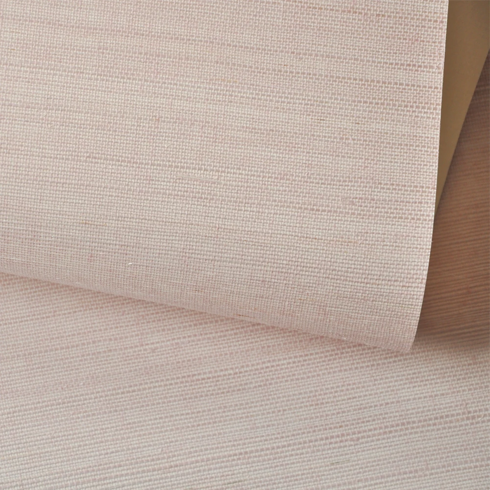 Настенная бумага Camellia Pink Grasscloth текстурированная природная тканевая настенная