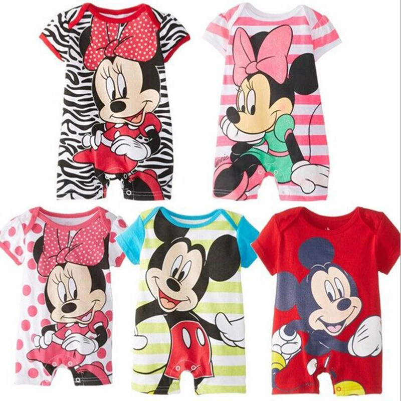 Verano mamelucos de bebé de algodón bebé niña Mickey ropa de bebé recién nacido ropa Bebe infantil monos Verano mamelucos de bebé de algodón bebé niña Mickey ropa de bebé recién nacido ropa Bebe infantil monos