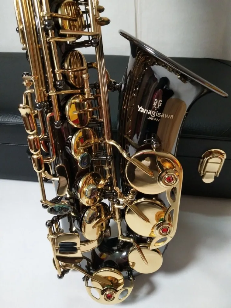

Yanagisawa Alto Saxophone Music Japan Yanagisawa A-991 Alto E flat saxophone playing musical instruments black Nickel Gold