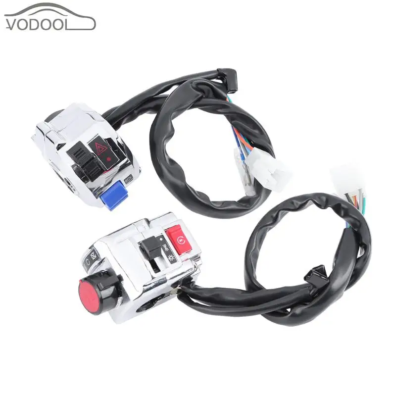 

2Pcs Motorcycle Handlebar Grip Left Right Switch Assembly Moto Handle Bar Headlight Fog Lamp Light Button Switches for YAMAHA
