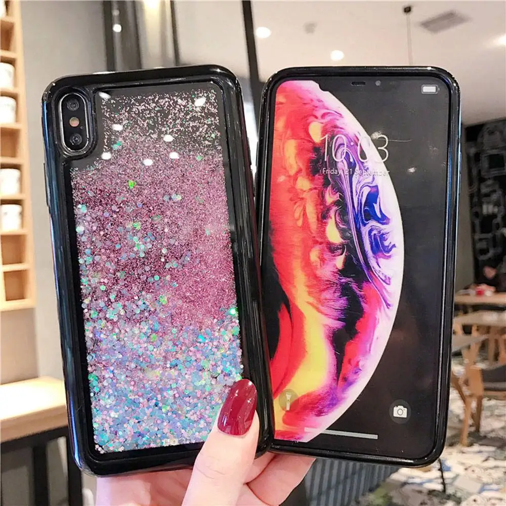 KISSCASE жидкий зыбучий песок чехол для телефона iPhone 8 7 6S 6 Plus динамические мягкие
