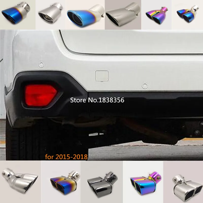 

For subaru Outback 2015 2016 2017 2018 car body muffler exterior end pipe outlet dedicate stainless steel exhaust tip tail 1pcs