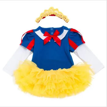 

Lovely Dress Newborn baby Clothes My First Birthday Baby Clothes Dress Ruffle Set Infant Girls Baby Romper Suit kids party dress