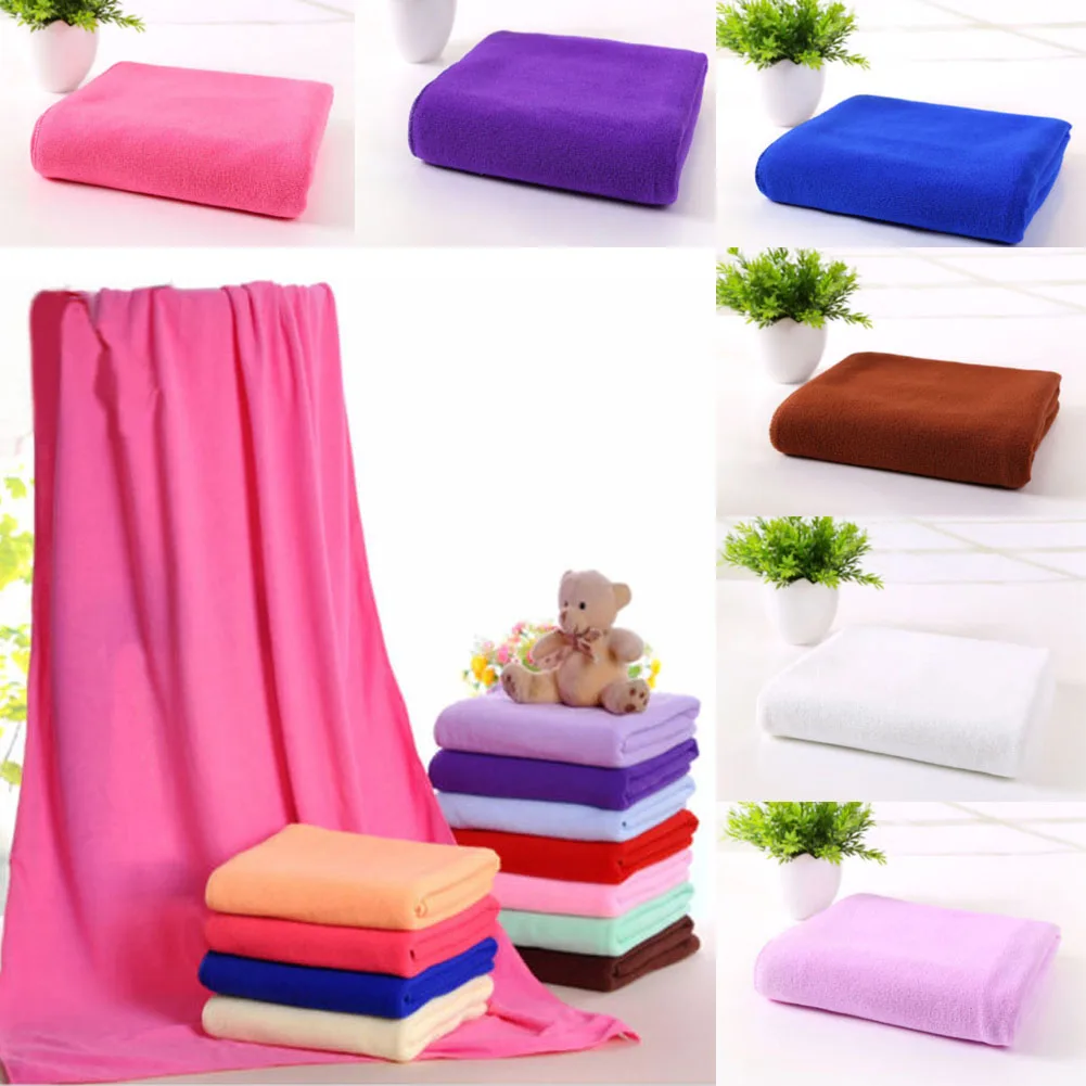 70x140cm Microfiber Travel Bath Towel Absorbent Fiber Beach Towel Drying Washcloth Shower Towel