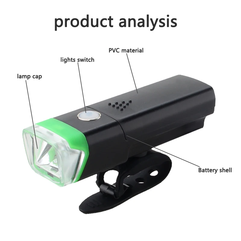 Excellent Mini Torch 4 Modes Cycling Light 200LM Bike Light Safety Night Riding Front Handlebar Bike Light No Battery 2