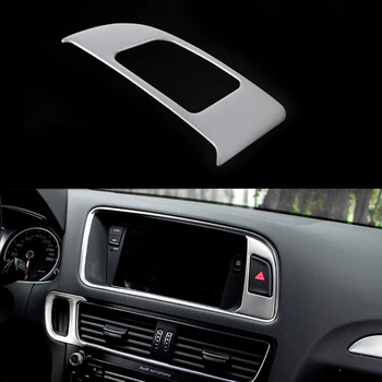 

Steel Center Control Security warning Button Panel cover trim For Audi Q5 09-17