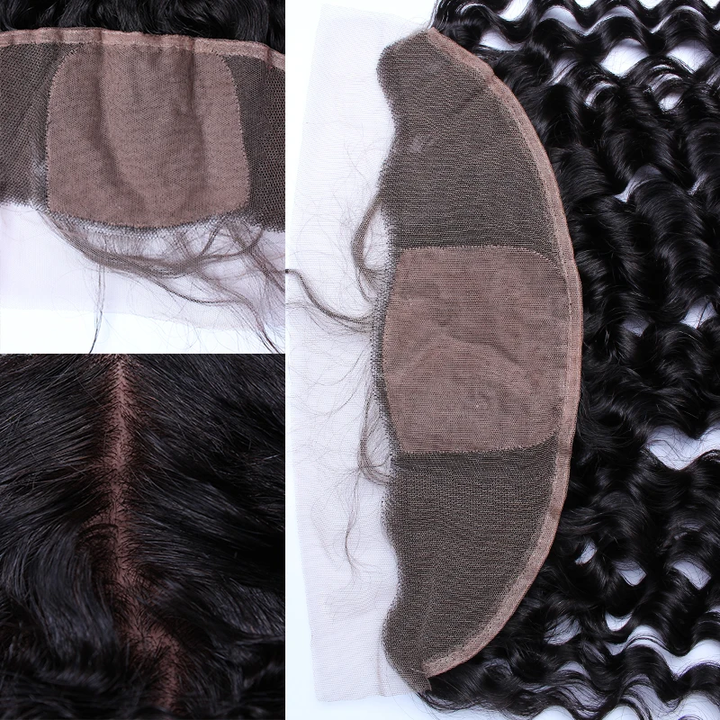 Silk Base Closure Deep Wave Brazilian Virgin Hair 13x4 Lace Frontal Closure Silk Base Top Unprocessed Human Hair For Women CARA