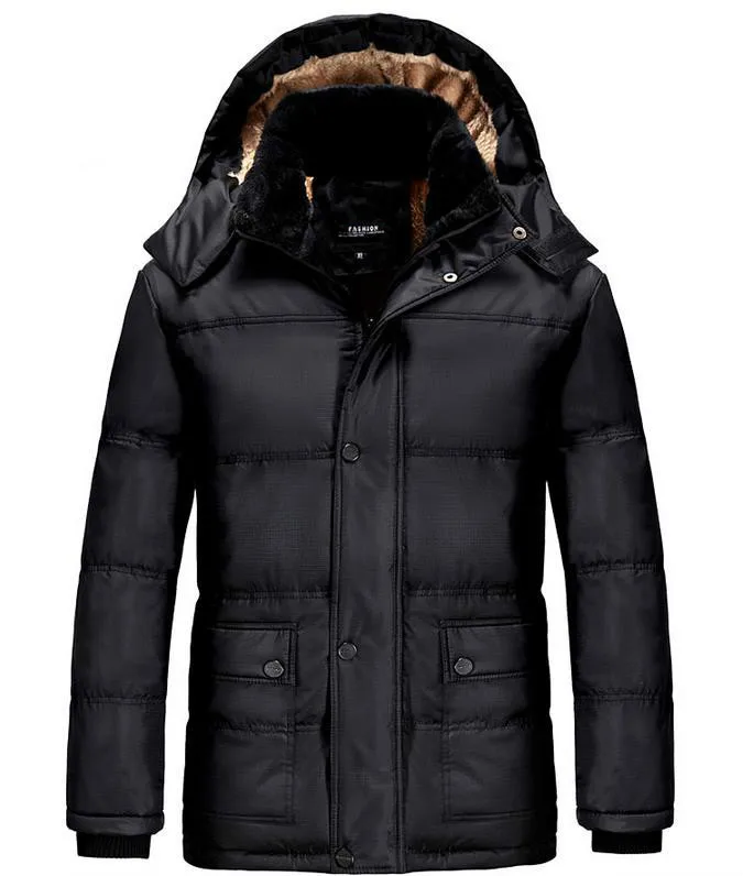 Winter New Men's Casual Thick Padded Coat Men's Brand Slim Fit Fashion ...