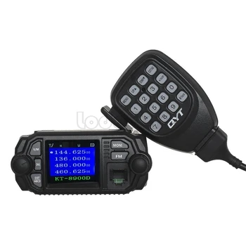 

New QYT KT-8900D kt8900d Mini mobile Walkie Talkie FM Radio VHF UHF Dual band 25Watts Color LCD Display 200 Channel Quad-standby
