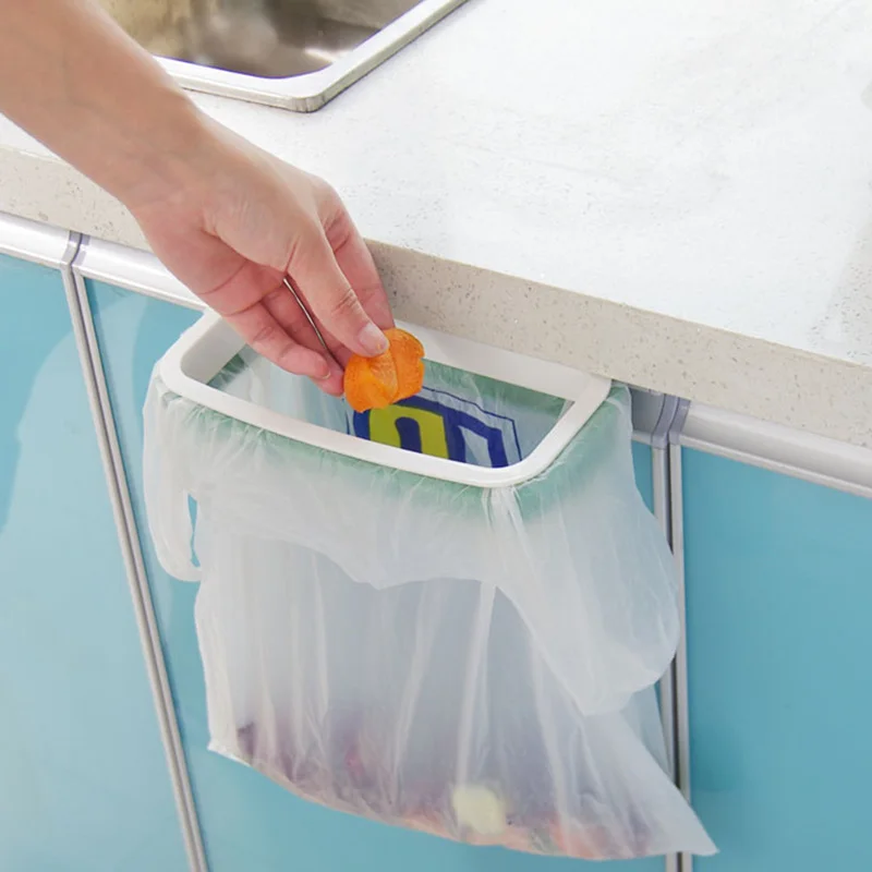 Практичный мусорный мешок для мусора подвесной стеллаж для хранения кухонного шкафа дверь задняя подставка держатель кухонные аксессуары