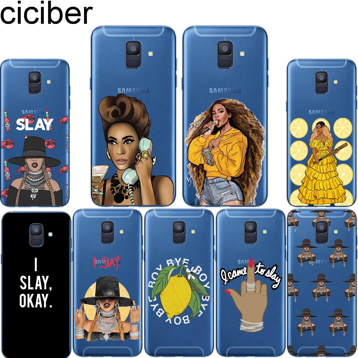 

ciciber Beyonce For Samsung A 5 7 6 8 9 S 2016 2017 2018 Star Galaxy NOTE 8 3 4 5 9 Soft Silicone Clear TPU Phone Cases Capa