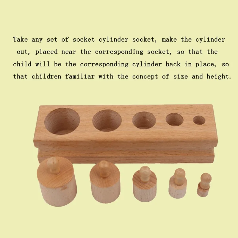Головоломки деревянные игрушки Обучающие цилиндрические розетки игрушки развития ребенка практики и чувств