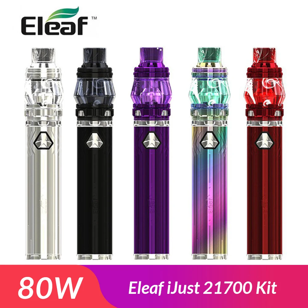 Оригинальный Eleaf iJust 21700 Комплект 80 Вт с Элло Дуро распылитель 2 мл/5,5 мл с HW-N2/HW-M2 0.2ohm катушки голову электронная сигарета