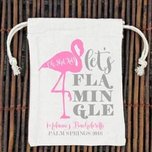 Пользовательские позволяет Фламинго Свадебные вечерние первой помощи набор от похмелья ювелирные изделия пользу муслиновые мешки Девичник сувениры для девичника